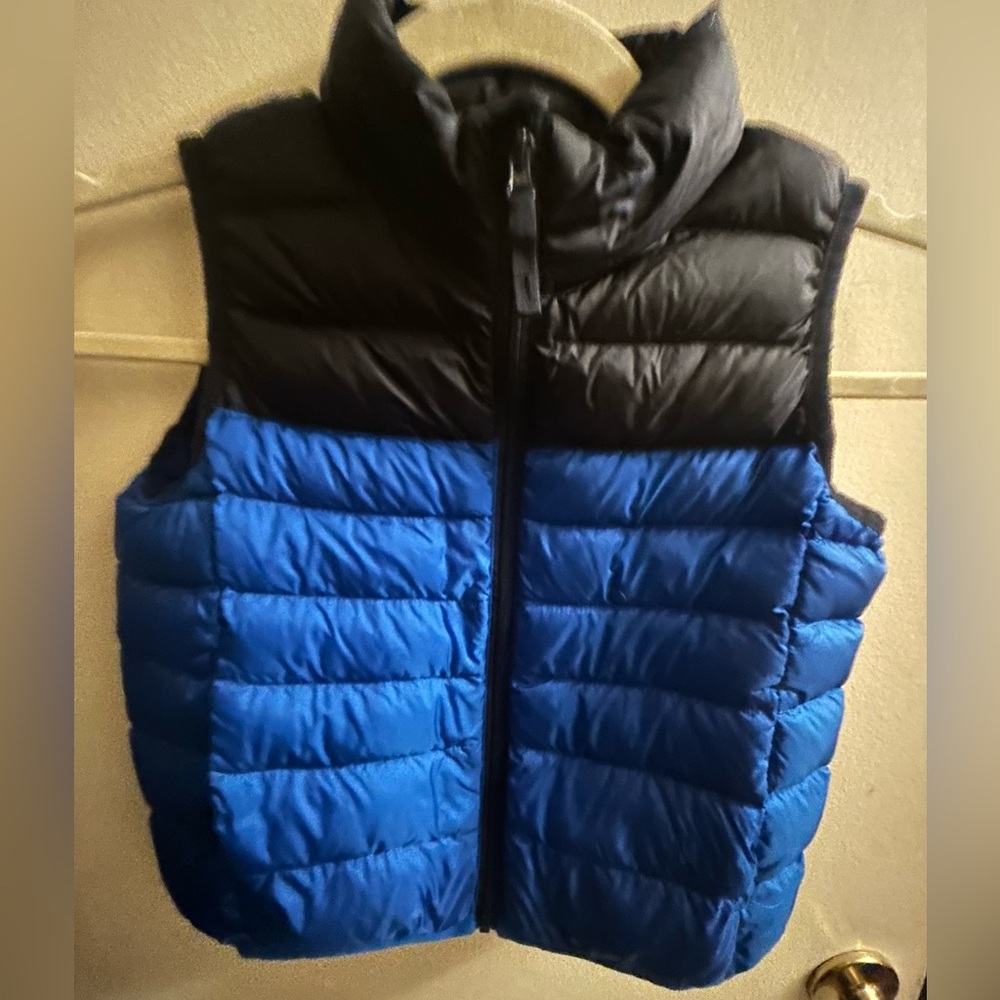 NET Kids Down Light Kids Duck Down Puffer VEST Packable Sz 6 Royal Navy Pockets
